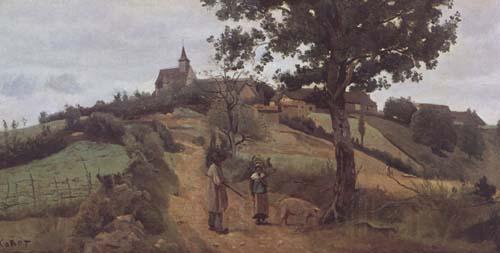 Jean Baptiste Camille  Corot Saint-Andre en Morvan (mk11) Spain oil painting art